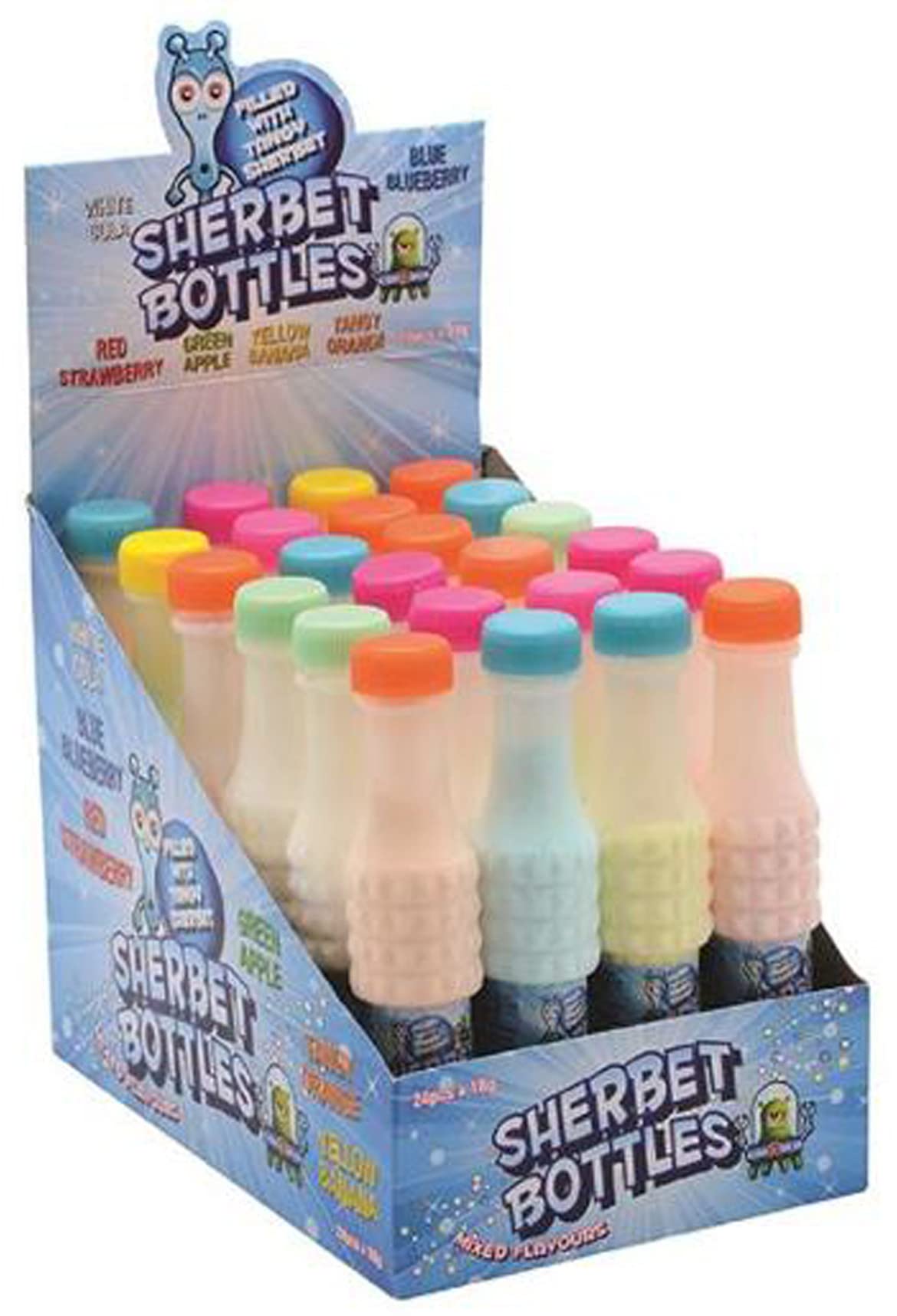 SHERBET CANDY BOTTLES 18G - VARIOUS FLAV