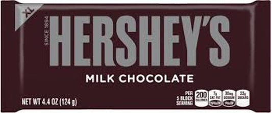 HERSHEYS MILK CHOCOLATE XL BAR 124G USA