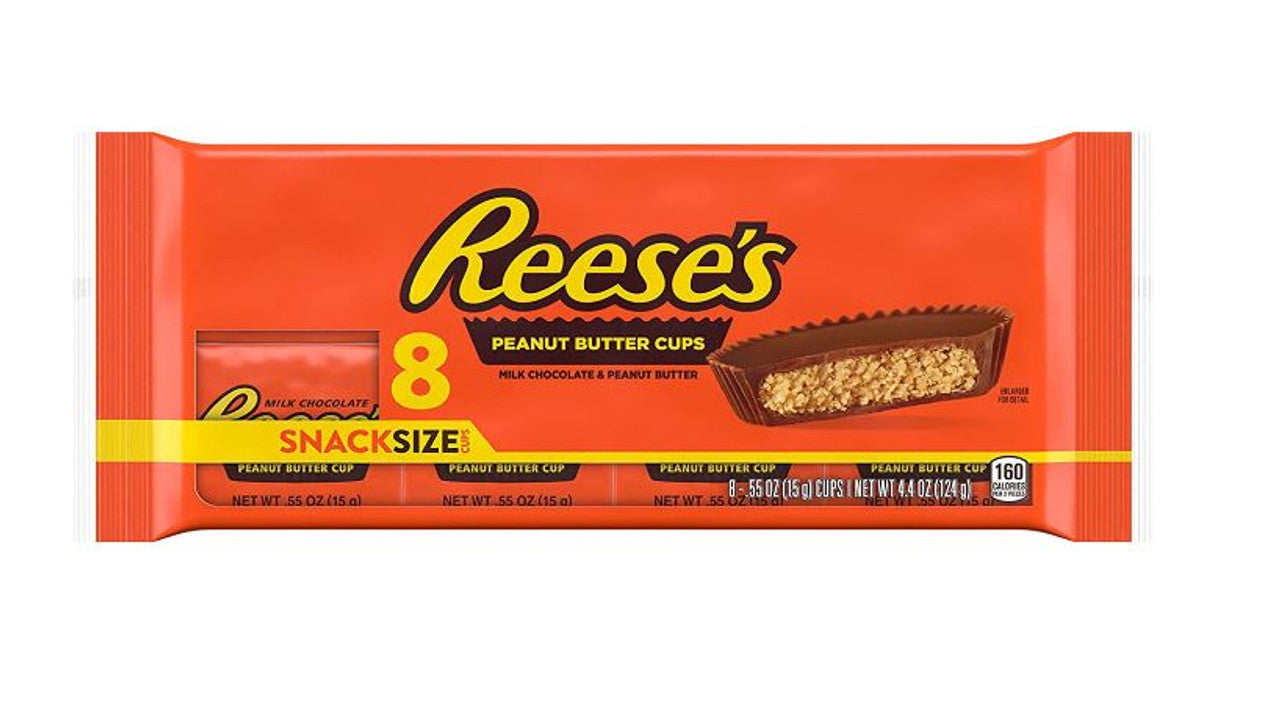 REESES PEANUT BUTTER SNACK SIZE CUPS 124G